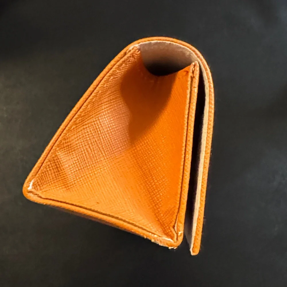 Tory Burch Bright Orange Glass Case, GOOD Condition